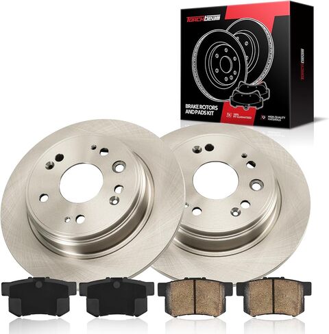 Torchbeam Rear Brake Kit, 11.09" Brake Rotors Ceramic Brake Pads Compatible for 2002 2003 2004 Honda CR-V in Saudi Arabia