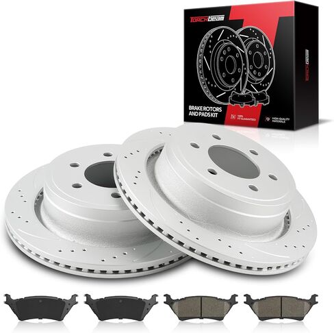 Torchbeam 13.7" Rear Brakes and Rotors Kit Brake Kit for Ford 2015-2020 F-150, Ford 2012-2014 F-150 5.0L, Ford 2012-2014 F-150 3.5T, Ford 2012-2014 F-150 3.7L, Ford 2012-2014 F-150 6.2L, 54186 D1602 in Saudi Arabia