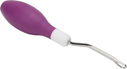 SUNGOOYUE Rug Latch Hook, Oval Shape Rubber Handle, Portable for Fabric Crafts, Comfortable Grip for Home Use (Violet) in Saudi Arabia