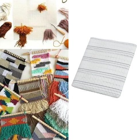 Rug Mesh Canvas Sheets, DIY Mesh Rug Making Canvas Latch Hook Yarn Rug Hooking Mesh for Embroidery Knit Crochet Projects (50 * 100cm) in Saudi Arabia