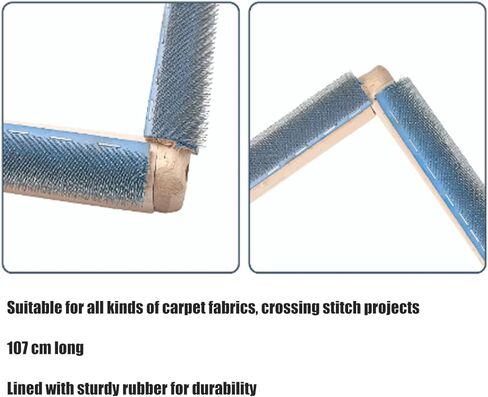 Srliya Strips 100cm Length complimentary Cutting Rug Hooking Supplies for Carpet Fabrics, Crossing Stitch Projects with Stainless Steel Needle, Faux Leather Strap in Saudi Arabia