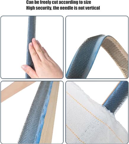 Srliya Strips 100cm Length complimentary Cutting Rug Hooking Supplies for Carpet Fabrics, Crossing Stitch Projects with Stainless Steel Needle, Faux Leather Strap in Saudi Arabia