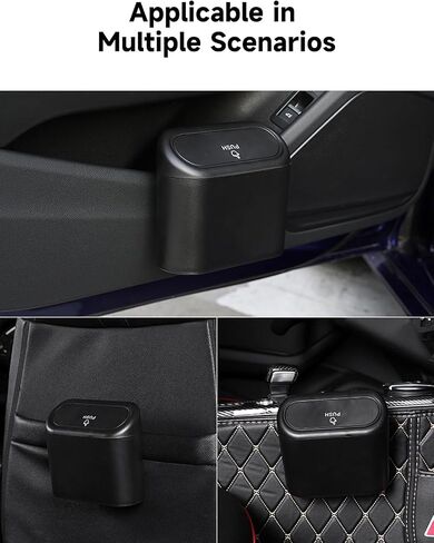 Car Covered Trash Can,Mini Car Trash Can Storage Device,Suitable for Vehicles,Homes and Offices in Saudi Arabia