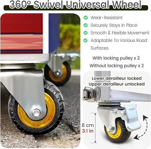 عربة بيع طعام الشارع القابلة للطي من JYHHCYS، عربة الوجبات الخفيفة في الشارع كشك بائع معدني متنقل على عجلات، عربة الوجبات الخفيفة التجارية القابلة للطي في الهواء الطلق للشارع، الأحداث (برتقالي، 60 × 120 سم / 23.6 × 47.2 بوصة) in Kuwait