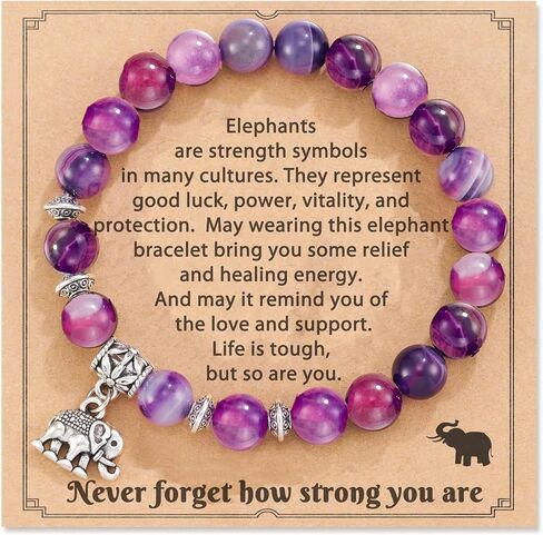 Elephant Bracelet, Stretch Natural Stone Beaded Bracelets Jewelry in Saudi Arabia