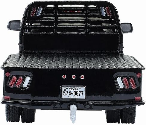 Greenlight 1/64 2023 Ram 3500 شاحنة مسطحة مزدوجة، أسود، سلسلة السائقين المزدوج 16 46160-F in Kuwait