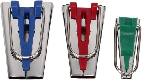 Keenso 9 Bias Tape Makers طقم لحاف مع مشبك على القدم ومشابك لتجليد تصميم الملابس، منظم صندوق بلاستيكي in Kuwait