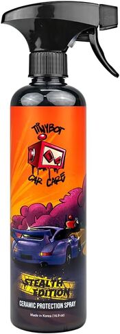 Tinybot Ceramic Protection Spray Stealth Edition - لمسة نهائية غير لامعة وساتانية - آمنة لجميع المركبات - غلاف الفينيل، PPF، الطلاء - مسعور، حماية من الأشعة فوق البنفسجية، خالي من الخطوط، النعومة، مضاد للكهرباء الساكنة - 16.9 أونصة in Kuwait