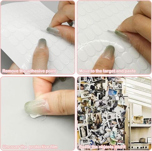 600Pcs Double Sided Dots Glue, Clear Sticky Tack Putty Removable, Sticky Gel Dots Tacky Putty Crafts Mounting Putty, No Trace Poster Putty Sticky Tack for Wall Hanging (0.51 X 0.31 Inches) in Saudi Arabia