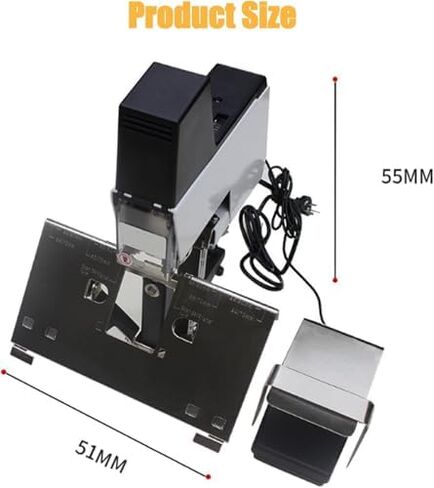 Electric Stapler with Adjustable Binding Pressure, Foot Pedal Switch, 30 Sheets Capacity, 100mm Nailing Depth in Saudi Arabia