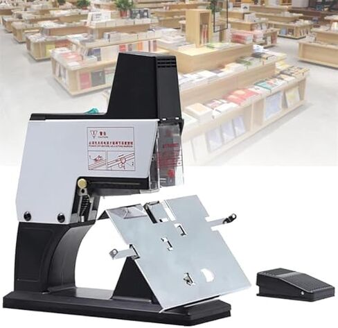 Electric Saddle Stapler, Heavy Duty Automatic Binding Machine, 9-Speed Desktop with Foot Switch, Adjustable Stitching Depth up to 100mm in Saudi Arabia