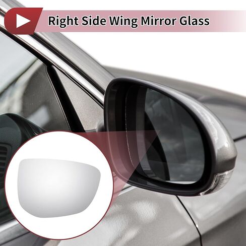 Motoforti 1 Pc Right Side Wing Mirror Glass Single Curvature for Citroen C4 Cactus 2014-2018 in Saudi Arabia
