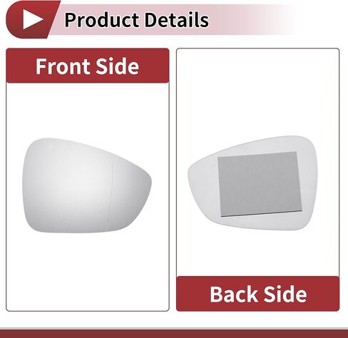 Motoforti 1 Pc Right Side Wing Mirror Glass Hyperbolic Curvature for Citroen C3 Aircross 2017-2023 in Saudi Arabia
