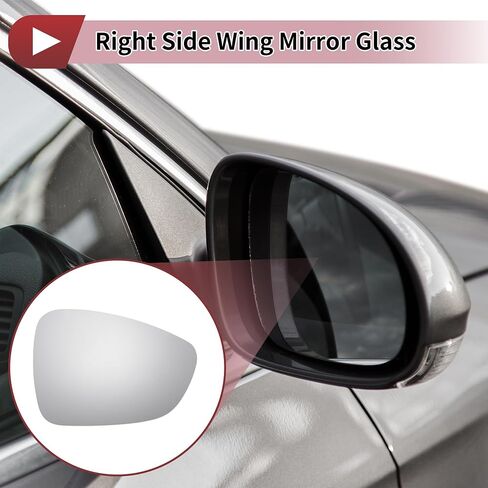 Motoforti 1 Pc Right Side Wing Mirror Glass Single Curvature for Citroen C3 II 2010-2016 in Saudi Arabia