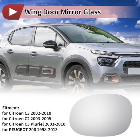 Motoforti 1 قطعة الجانب الأيمن الجناح مرآة الزجاج انحناء واحد لسيتروين C3 2002-2010 in Kuwait