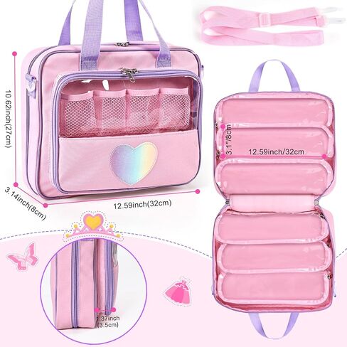 Doll Carrying Bag Compatible with LOL Surprise Dolls, Storage Organizer Compatible with Barbie Dolls 12-Inch, Multiple Pockets for Accessories(Bag only) in Saudi Arabia