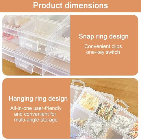 Clear Plastic Storage Box with 28 Compartments, Transparent Organizer Box for Jewelry, Beads, Tools, Craft Supplies, Fishing Tackle in Saudi Arabia