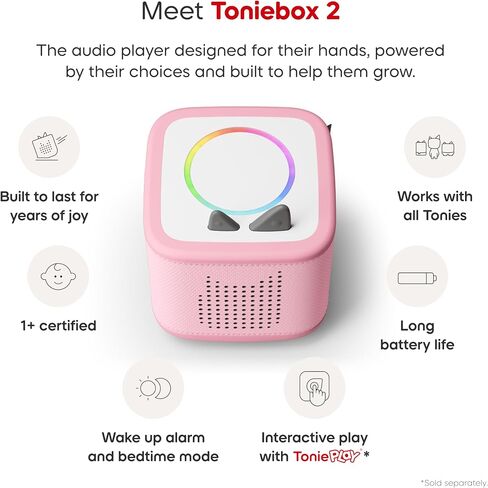 Toniebox 2 Audio Player Disney Princess Bundle for Kids 3+ with Ariel, Moana, Merida, and Belle - Sky Blue in Saudi Arabia