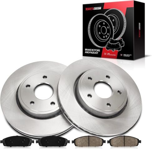 Torchbeam Front Brake Kit, 12.91" Brake Rotors Ceramic Brake Pads Compatible for 2006-2010 Jeep Grand Cherokee 3.7L, 2006-2010 Jeep Commander, 2005 Jeep Grand Cherokee, 2006-2009 Grand Cherokee 4.7L in Saudi Arabia