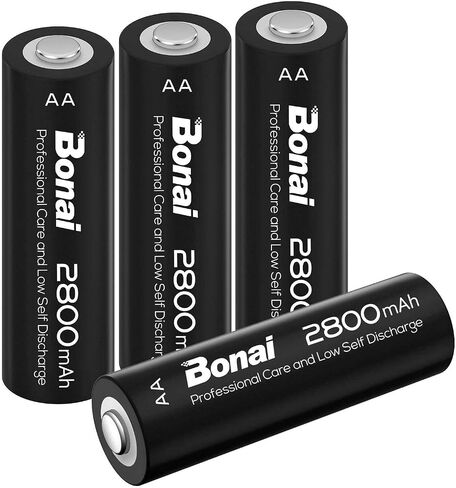 BONAI Rechargeable AA Batteries 2800mAh High Capacity 1.2V Ni-MH Low Self Discharge AA Battery-16 Count in Kuwait