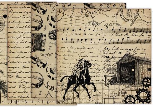 Scrapbook Paper Pad 6x6, Assorted Pattern Decoupage Cardstock , Single-Sided Vintage Scrapbooking DIY Decorative Cardmaking Supplies, 12pcs Junk Journaling Craft in Saudi Arabia