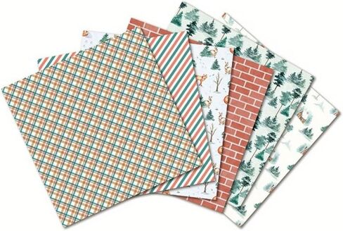Christmas Time Scrapbooking Paper Pad, 24pcs Junk Journaling Craft Paper, Assorted Pattern Origami Cardstock Paper, Single-Sided Vintage Scrapbooking DIY Decorative Cardmaking in Saudi Arabia