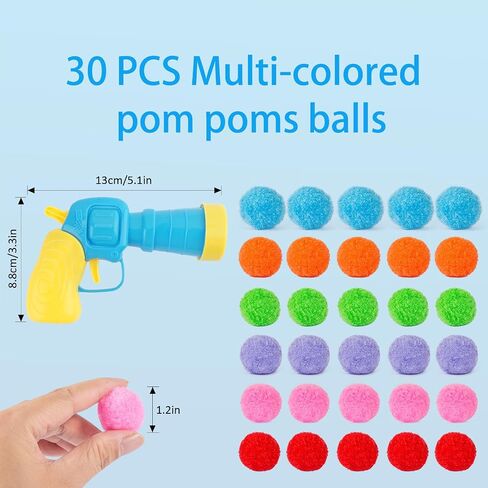 Cat Toy Gun Launcher，2PCS Cat Ball Launcher +106 Pcs Cat Toy Balls, Cat Fetch Toy Gun Shooter, Kitten Toys for Indoor, Plush Ball Shoot Gun for Kitty in Saudi Arabia