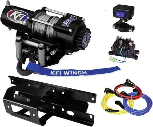 KFI A2500-R2 2500lb Wire Rope Winch & 100440 Winch Mount kit Compatible/Replacement for 2007 to 2009 Polaris Sportsman 800 X2 in Saudi Arabia
