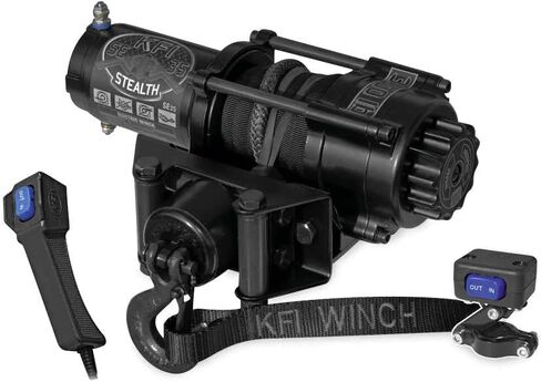 KFI SE35 3500lb Stealth Artificial Rope Winch & 100440 Winch Mount Kit متوافق/بديل لـ 2005 إلى 2010 Polaris Sportsman 500 in Saudi Arabia