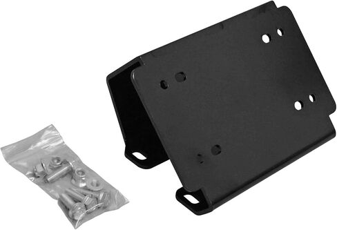SuperATV 4500 LB Black Ops Winch with Heavy Duty Winch Mounting Plate for Can Am Defender/Defender Max | Complete Winch & Winch Mount Kit Ready for Install | Made With 3/16" Heavy-Duty Steel Plating in Saudi Arabia