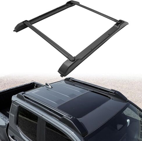 Scitoo Roof Rack Cross Bars Side Rails Baggage Carrier for Toyota Highlander 2008-2013 Black 2 Pcs Roof Top Rack Luggage Carrier in Saudi Arabia