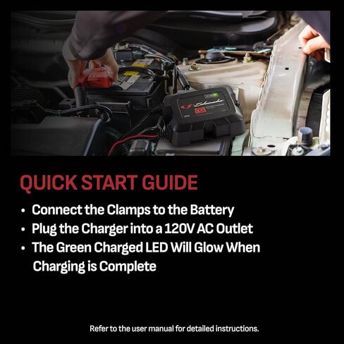 Schumacher SC1587 1.5A 6V/12V On-Board Battery Charger and Maintainer – Fully Automatic – Mounts Under Hood in Kuwait
