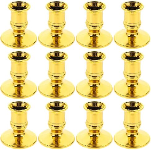 ABOOFAN Candlestick Holder 12pcs Vintage Candle Holders Tall Pillar Candles Stand Taper Decorative Plastic Candle Holders for Table Centerpiece Wedding Party Decor Silver in Saudi Arabia