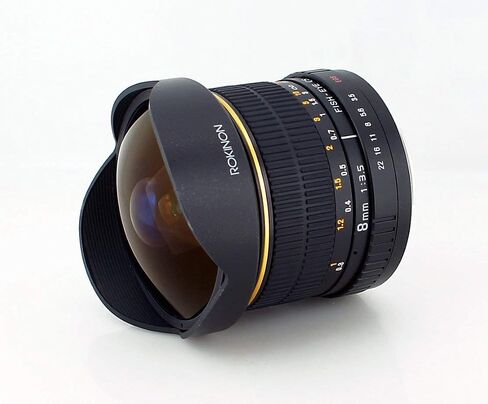 Rokinon FE8M-NEX 8mm f/3.5 Fisheye Lens for Sony E-Mount Cameras (NEX and VG10), Black | Create dramatic ultra-wide perspectives with a distinctive fisheye view for creative photos and video. in Saudi Arabia