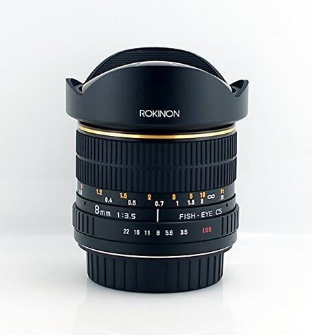 Rokinon FE8M-NEX 8mm f/3.5 Fisheye Lens for Sony E-Mount Cameras (NEX and VG10), Black | Create dramatic ultra-wide perspectives with a distinctive fisheye view for creative photos and video. in Saudi Arabia