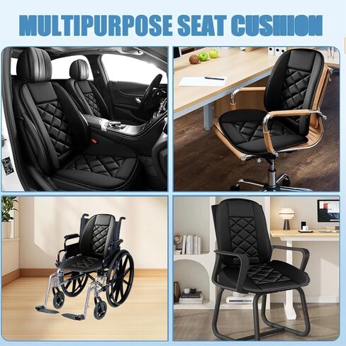 Chezope Car Seat Cushion with Back Support Pillow, Car Seat Cushion for Long Driving, Breathable Car Seat Protector, 1.2'' Thick Memory Foam Design for Pain Relief, Seat Pad for Car SUV Truck (Black) in Saudi Arabia