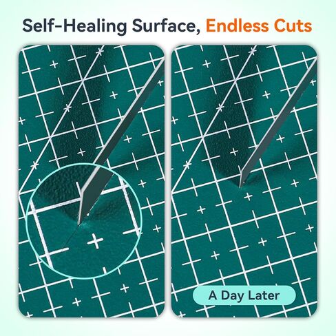 HTVRONT 5 Packs Self Healing Cutting Mat- 12" x 18" Double-Sided Cutting Mats for Crafts, A3 High-Density Sewing Mat with Grid for Fabric Quilting Modeling Hobby Scrapbooking Project in Saudi Arabia