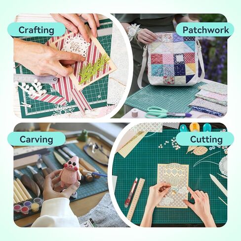 HTVRONT 5 Packs Self Healing Cutting Mat- 12" x 18" Double-Sided Cutting Mats for Crafts, A3 High-Density Sewing Mat with Grid for Fabric Quilting Modeling Hobby Scrapbooking Project in Saudi Arabia