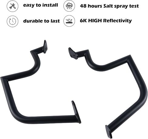 Kinglemc Crash Bar محرك الحرس الطريق السريع بار لكاواساكي فولكان VN2000 VN2000A VN2000D VN2000E VN2000F VN2000G VN2000H VN2000J 2005-2010 (أسود) in Kuwait