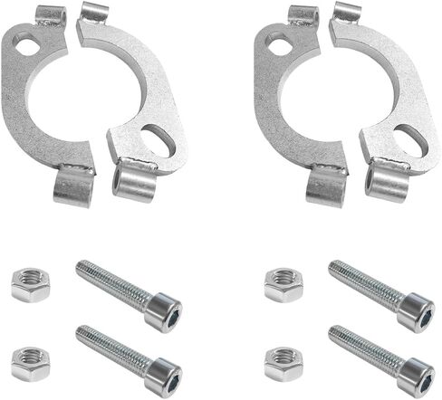 2 PCS Split Flange Repair Kit, 2.5" Durable Carbon Steel Exhaust Flange Flat Split Flanges Repair Replacement Kit, Exhaust Flat Oval Flanges Connection Set with Hexagon Socket Bolts (2.5 Inch) in Saudi Arabia