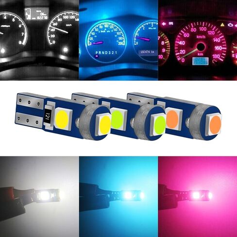 74 T5 LED Bulb Dash Cluster Lights, 20PCS T5 37 74 Instrument Cluster Bulbs LED Dashboard Light Bulbs with PC74 PC37 Wedge Twist Lock Socket Kit for Panel Gauge Shift Indicator Lamp(Pink) in Kuwait