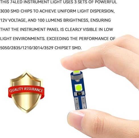 74 T5 LED Bulb Dash Cluster Lights, 20PCS T5 37 74 Instrument Cluster Bulbs LED Dashboard Light Bulbs with PC74 PC37 Wedge Twist Lock Socket Kit for Panel Gauge Shift Indicator Lamp(Pink) in Kuwait