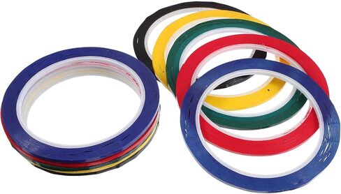 BESPORTBLE 10pcs Desktop Positioning Tape, Whiteboard Warning Tape, Seamless Warning Segment for Office Use, Assorted Colors, 3mm X 164ft (Each 2pcs Black Blue Green Yellow Red) in Saudi Arabia