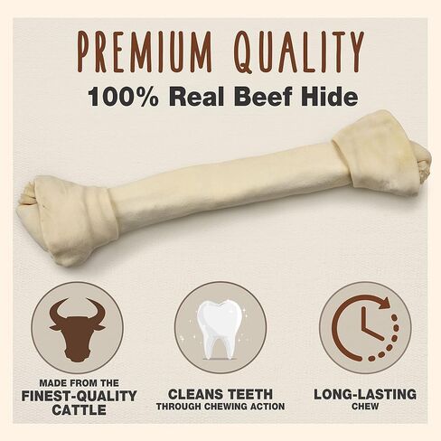 Cadet Beef Hide Knotted Dog Chews Individually Wrapped 13-14" in Saudi Arabia