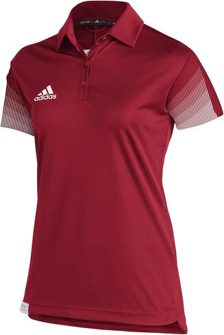 adidas Womens Sideline 21 Primeblue Polo Short Sleeve Shirt, Navy Blue/White, Large, Regular in Saudi Arabia