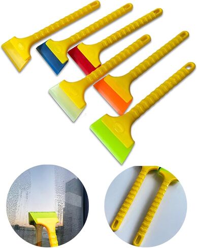 Long-handled squeegee wiper ice scraper for cleaning car windows with rubber blade and non-slip rubber window scraper for car in Saudi Arabia