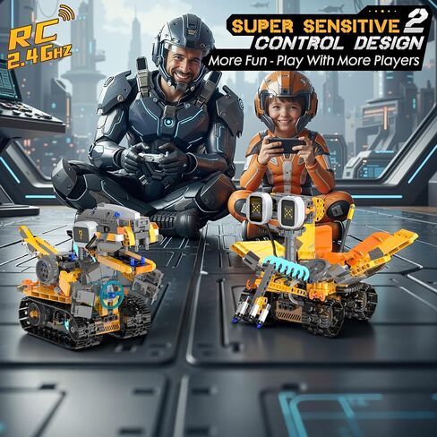 5in1 STEM Robot Building Kits for Kids 6-12, App & Remote Control STEM Dinosaur Tank Robot Building Toys for Kids, 899Pcs DIY Science Building Sets, Erector Sets for Boys Girls Birthday Xmas Gifts in Saudi Arabia