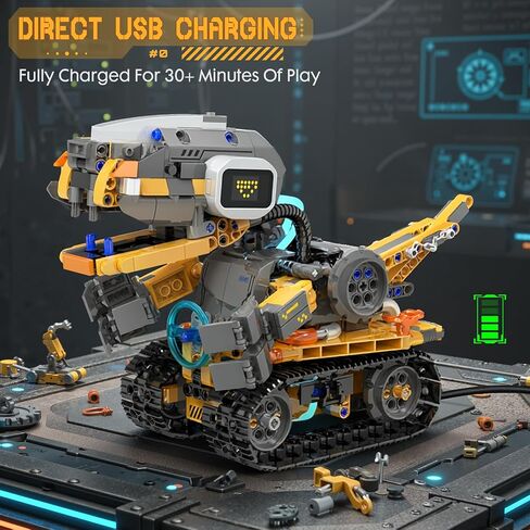 5in1 STEM Robot Building Kits for Kids 6-12, App & Remote Control STEM Dinosaur Tank Robot Building Toys for Kids, 899Pcs DIY Science Building Sets, Erector Sets for Boys Girls Birthday Xmas Gifts in Saudi Arabia