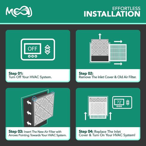 16x20x1 Air Filter (6-PACK) | MERV 11 | MOAJ Premium Allergen Defense | BASED IN USA | Pleated Replacement Air Filters for AC & Furnace Applications | Actual Dimensions: 15.70" x 19.70" x 0.75" (in.) in Saudi Arabia