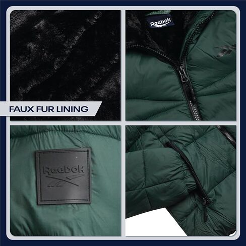 Reebok Women's Winter Jacket - Heavyweight Quilted Puffer Parka Coat - Sherpa Lined Ski Jacket for Women (S-XL) in Saudi Arabia